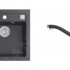 Alveus Conjuntos De Cocina - Conjunto De Fregadero Formic 20 Y Grifo Nina, Carbon SETA071