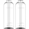 Philips GoZero - Botella Para Máquina Para Hacer Agua Con Gas, 2 Uds, Capacidad De 1 L, Plástico/gris ADD911GR/10