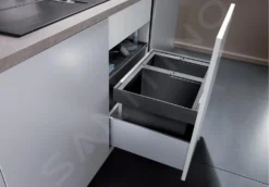 Blanco Flexon II - Cubo De Basura Extraíble, Con Separación, Capacidad 49 L 521471 -Cocina Tienda De Ventas 6f70c7f0ee7f5515afbb193f