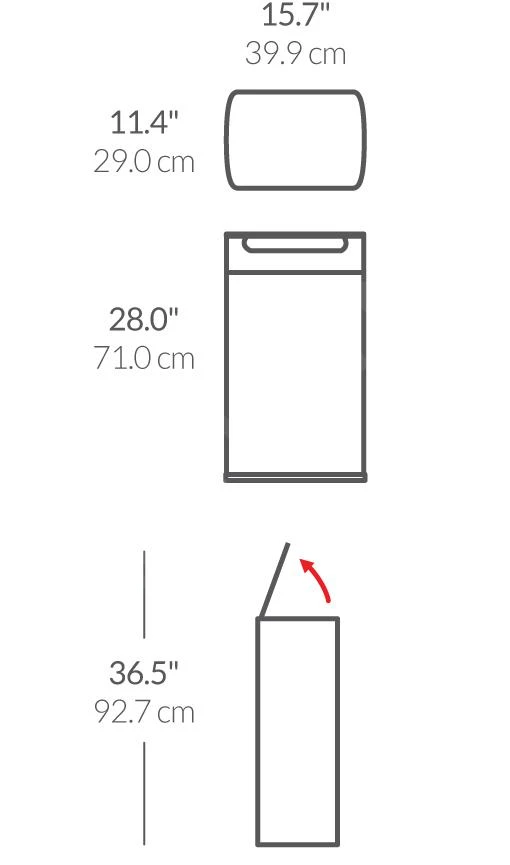 Simplehuman Cubos De Basura - Cubo De Basura 40 L, Touch-bar, Acero Inoxidable Cepillado CW2014 2 Simplehuman Cubos De Basura - Cubo De Basura 40 L, Touch-bar, Acero Inoxidable Cepillado CW2014 - Imagen 2