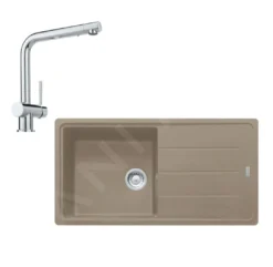 Franke Conjuntos De Cocina - Conjunto De Cocina G135, Fregadero De Fragranite BFG 611 Y Grifo Samoa, Cachemira/cromo 114.0510.323