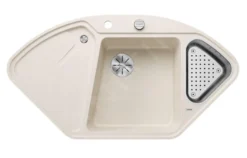 Blanco Delta II - Fregadero De Silgranite, 1042x560 Mm, Con Control De Desagüe Y Accesorios, InFino, Blanco Suave 527056