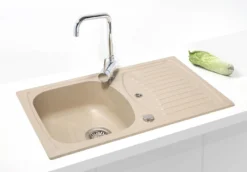 Alveus Record - Fregadero De Granito 780x480 Mm, Con Control De Desagüe, Beige 1130330 -Cocina Tienda De Ventas 7a2b96a80b3e3f8d5efbb32f