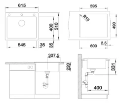 Blanco Pleon 6 - Fregadero De Silgranite, 615x510 Mm, Con Control De Desagüe, Negro 525954 5 Blanco Pleon 6 - Fregadero De Silgranite, 615x510 Mm, Con Control De Desagüe, Negro 525954 -Cocina Tienda De Ventas 7a46a58eb4d3154c7e2e14d1