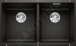 Blanco Subline 350/350 - Fregadero De Silgranite, 755x460 Mm, Negro 525987