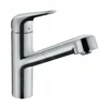 Hansgrohe Focus M42 - Grifo De Fregadero M427-H150 ECO, Con Salida Extraíble, EcoSmart, Cromo 71865000