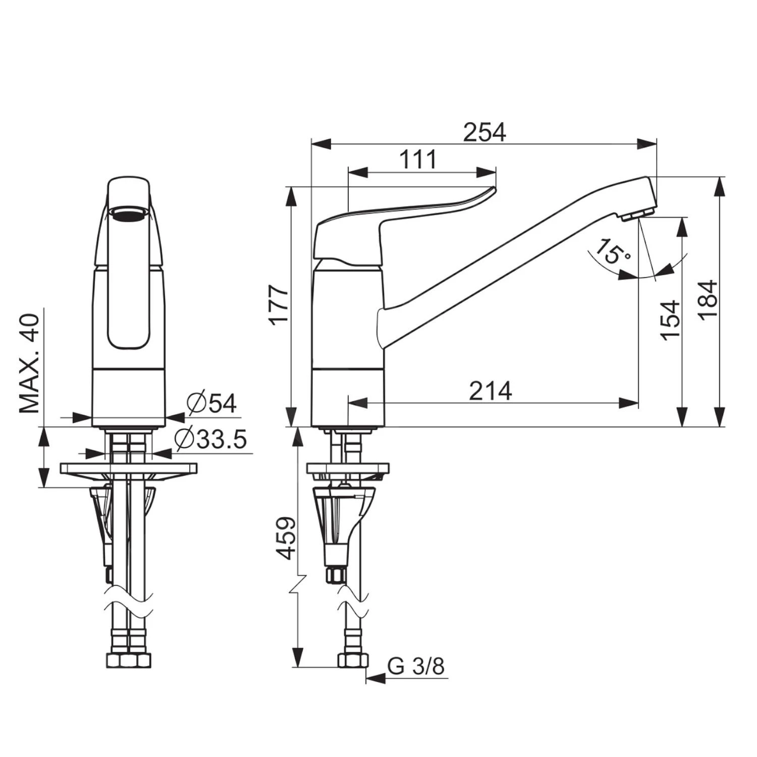 Hansa Care - Grifo De Fregadero, Cromo 46102206 2 Hansa Care - Grifo De Fregadero, Cromo 46102206 - Imagen 2