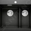 Blanco Pleon 6 Split - Fregadero De Silgranite, 615x510 Mm, Negro 525955