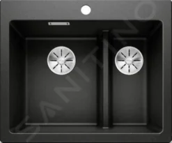 Blanco Pleon 6 Split - Fregadero De Silgranite, 615x510 Mm, Negro 525955