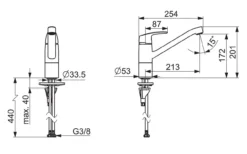 Hansa Pinto - Grifo De Fregadero, Cromo 45082293 5 Hansa Pinto - Grifo De Fregadero, Cromo 45082293 -Cocina Tienda De Ventas 837365ca35ad0091f962e29a