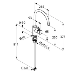 Kludi Bingo Star - Grifo Monomando De Fregadero Plegable Bajo Ventana, Cromo 428570578 -Cocina Tienda De Ventas 865b212b856bcb3f7f162523