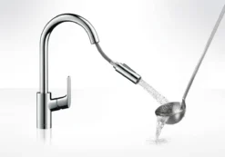 Hansgrohe Focus M41 - Grifo Monomando De Fregadero 240, Con Ducha Extraíble, Aspecto De Acero Inoxidable 31815800 -Cocina Tienda De Ventas 8c875bc0df3a5540913d9637
