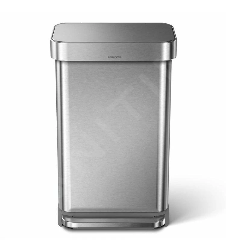 Simplehuman Cubos De Basura - Cubo De Basura Con Bolsillo Para Bolsas, 45 L, Acero Inoxidable Cepillado CW2024 4 Simplehuman Cubos De Basura - Cubo De Basura Con Bolsillo Para Bolsas, 45 L, Acero Inoxidable Cepillado CW2024 - Imagen 4