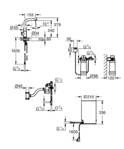Grohe Red - Grifo De Fregadero Mono Con Calentamiento De Agua Y Filtro, Tanque M, Cromo 30339001 -Cocina Tienda De Ventas 93294289ba84098788a5ab65