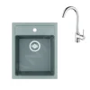 Franke Conjuntos De Cocina - Conjunto De Cocina T100, Tectonitový Dřez SID 610-40 Y Grifo FP 9000.031, Gris/cromo 143.0675.705
