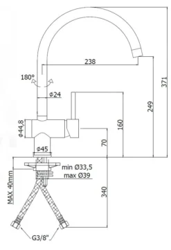 Paffoni Light - Grifo De Fregadero, Cromo LIG280CR -Cocina Tienda De Ventas 965b88014e316b59c8769172