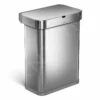 Simplehuman Cubos De Basura - Cubo De Basura Con Apertura Sin Contacto Con Sensor De Voz Y De Movimiento, 58 L, Acero Inoxidable Cepillado ST2031