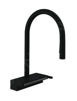 Hansgrohe M81 - Grifo De Fregadero Aquno Select 170 Con Ducha Extraíble Y Chorro Plano, Negro Mate 73837670