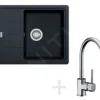 Franke Conjuntos De Cocina - Conjunto De Cocina G54, Fregadero De Granito BFG 611-62, ónix + Grifo FC 650, Cromo 114.0323.799