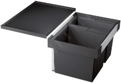 Blanco Flexon II - Cubo De Basura Extraíble, Con Separación, Capacidad 49 L 521471