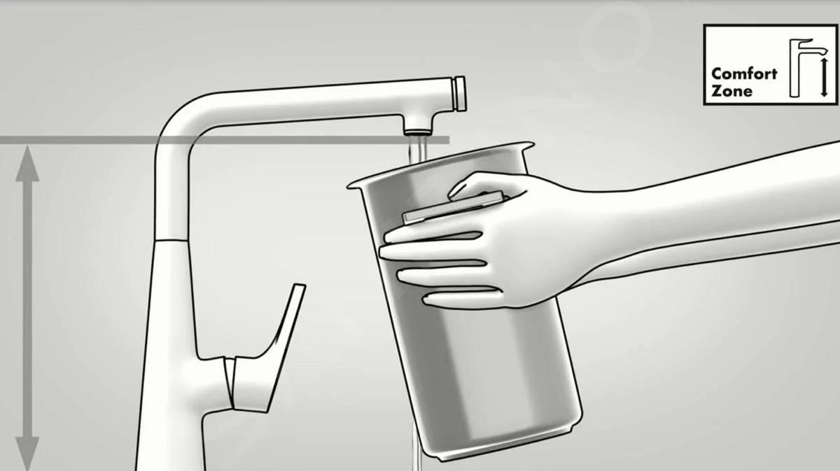 Hansgrohe Aqittura M91 - Grifo De Fregadero Con Caño Extraíble Y Filtración, SBox, Aspecto De Acero Inoxidable 76800800 6 Hansgrohe Aqittura M91 - Grifo De Fregadero Con Caño Extraíble Y Filtración, SBox, Aspecto De Acero Inoxidable 76800800 - Imagen 6