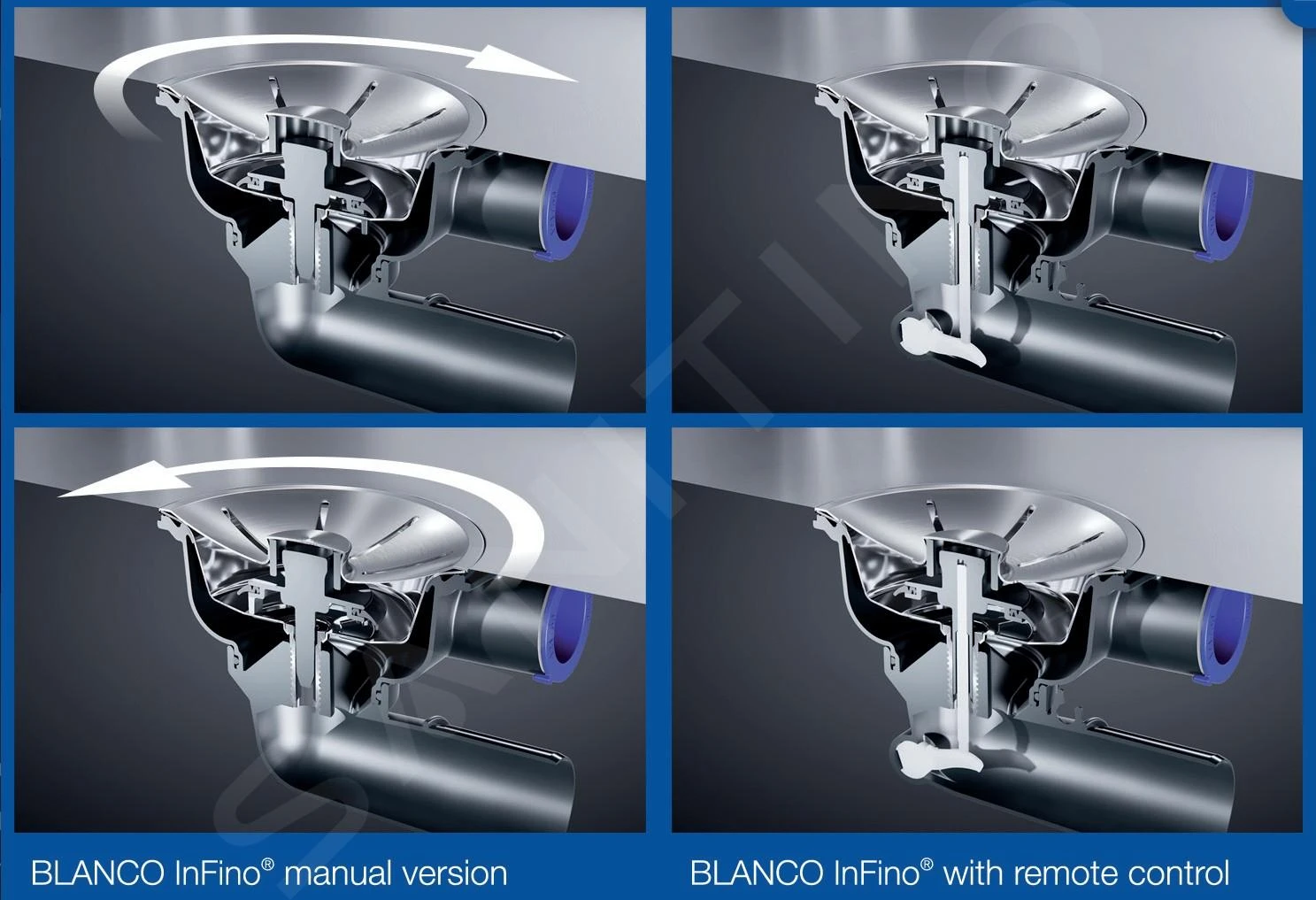 Blanco Solis 400 - Fregadero, 440x500 Mm, Con Control Excéntrico PushControl, Acero Inoxidable Cepillado 526119 3 Blanco Solis 400 - Fregadero, 440x500 Mm, Con Control Excéntrico PushControl, Acero Inoxidable Cepillado 526119 - Imagen 3