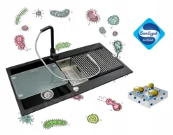 Franke Conjuntos De Cocina - Conjunto G214, Fregadero De Fragranite CNG 611-62 TL/2 Y Grifo FP 0408.031, Negro Mate/cromo 114.0650.764 -Cocina Tienda De Ventas PHOTO 355