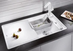 Blanco Axia III 5 - Fregadero De Silgranite, 905x500 Mm, Con Control De Desagüe Y Accesorios, InFino, Blanco 523228 -Cocina Tienda De Ventas a0a6bc957df19003eb171565