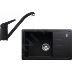 Franke Conjuntos De Cocina - Conjunto De Cocina G117, Fregadero De Fragranite BSG 611-62, ónix + Grifo FC 9541.071, ónix 114.0440.698