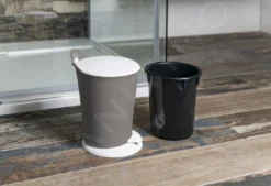 Aqualine Accesorios - Cubo De Basura Pedal 6 L, Terra/blanco TRN-079-05 -Cocina Tienda De Ventas a97dac7320312001e19ba32c