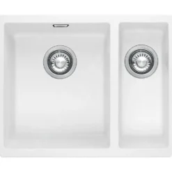 Franke Sirius - Fregadero De Tectonite SID 160/2, 560x440 Mm, Blanco 125.0363.803