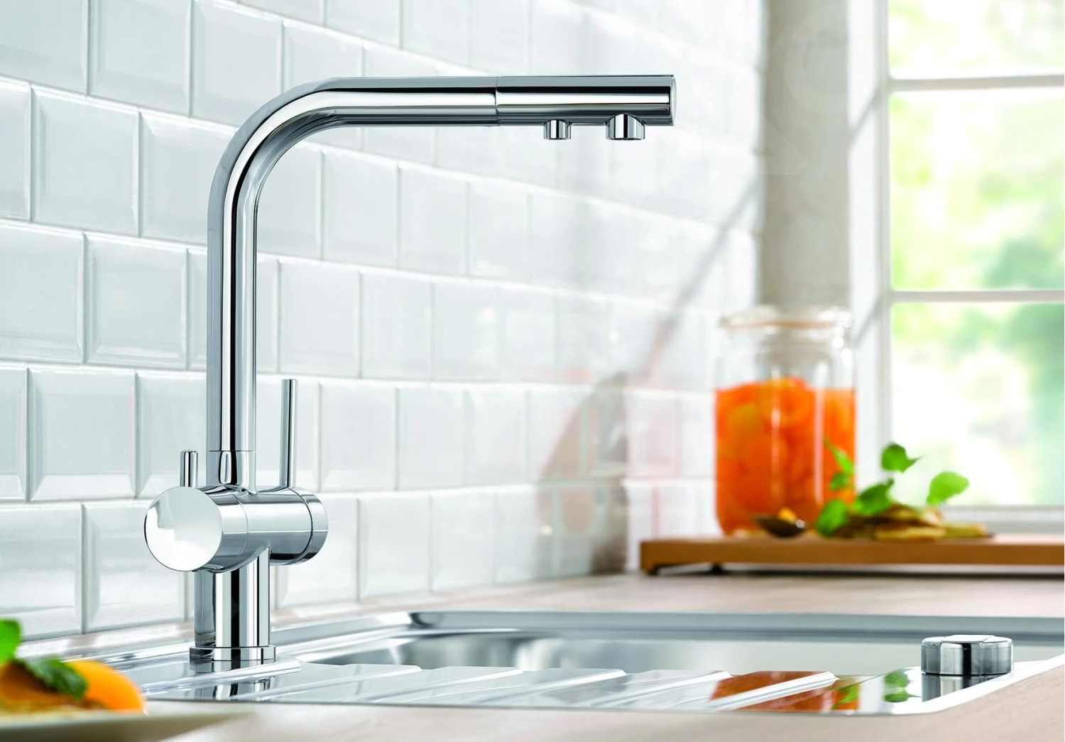 Blanco Fontas II - Grifo De Fregadero Con Filtración, Cromo 523128 3 Blanco Fontas II - Grifo De Fregadero Con Filtración, Cromo 523128 - Imagen 3