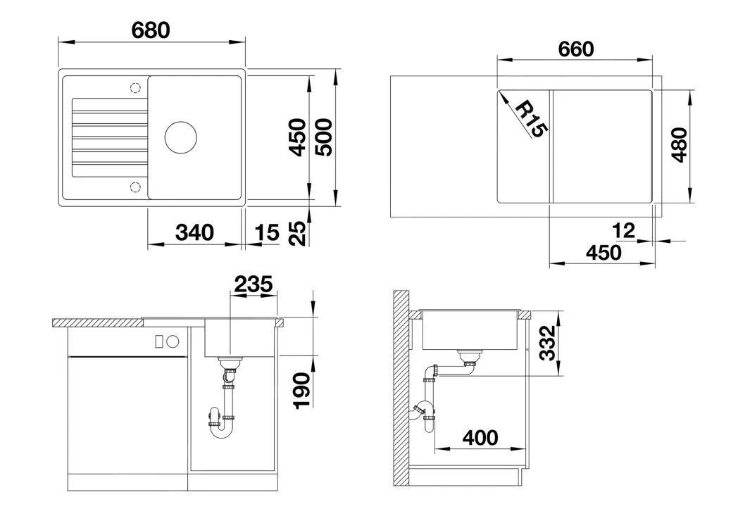 Blanco Zia 45 - Fregadero De Silgranite, 680x500 Mm, Blanco Suave 527197 2 Blanco Zia 45 - Fregadero De Silgranite, 680x500 Mm, Blanco Suave 527197 - Imagen 2