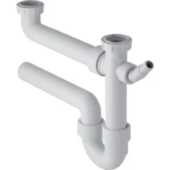 Geberit Accesorios - Tapón De Olores Para Fregadero Doble, Con Manguera Angular, Salida Horizontal, D 40 Mm 152.715.11.1
