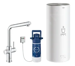 Grohe Red - Grifo De Fregadero Duo Con Calentamiento De Agua Y Filtro, Tanque L, Cromo 30325001