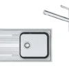Franke Conjuntos De Cocina - Conjunto N84, Fregadero De Acero Inoxidable SRX 611-86 LB Y Grifo FC 3054.031, Acero Inoxidable/cromo 101.0650.599