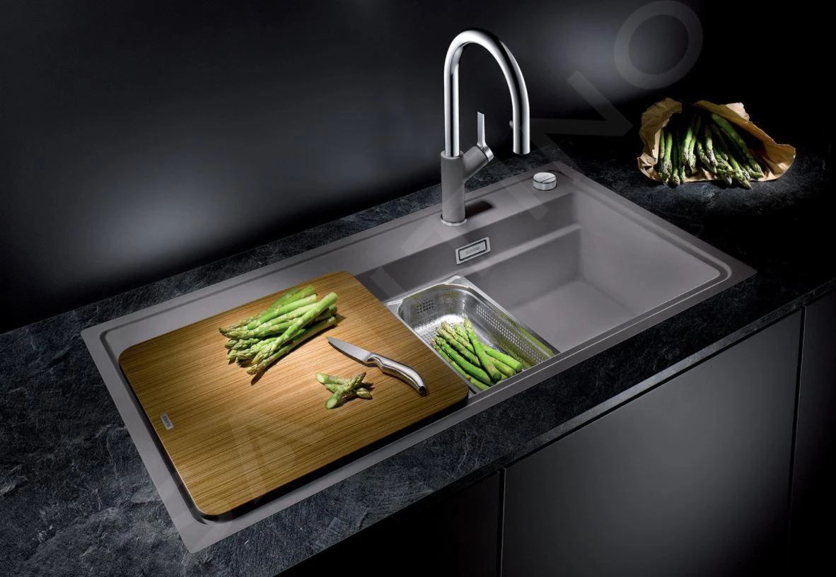 Blanco Zenar XL 6 - Fregadero De Silgranite, 987,5x497,5 Mm, Steamer Plus, Con Control De Desagüe Y Accesorios, Negro 526056 4 Blanco Zenar XL 6 - Fregadero De Silgranite, 987,5x497,5 Mm, Steamer Plus, Con Control De Desagüe Y Accesorios, Negro 526056 - Imagen 4