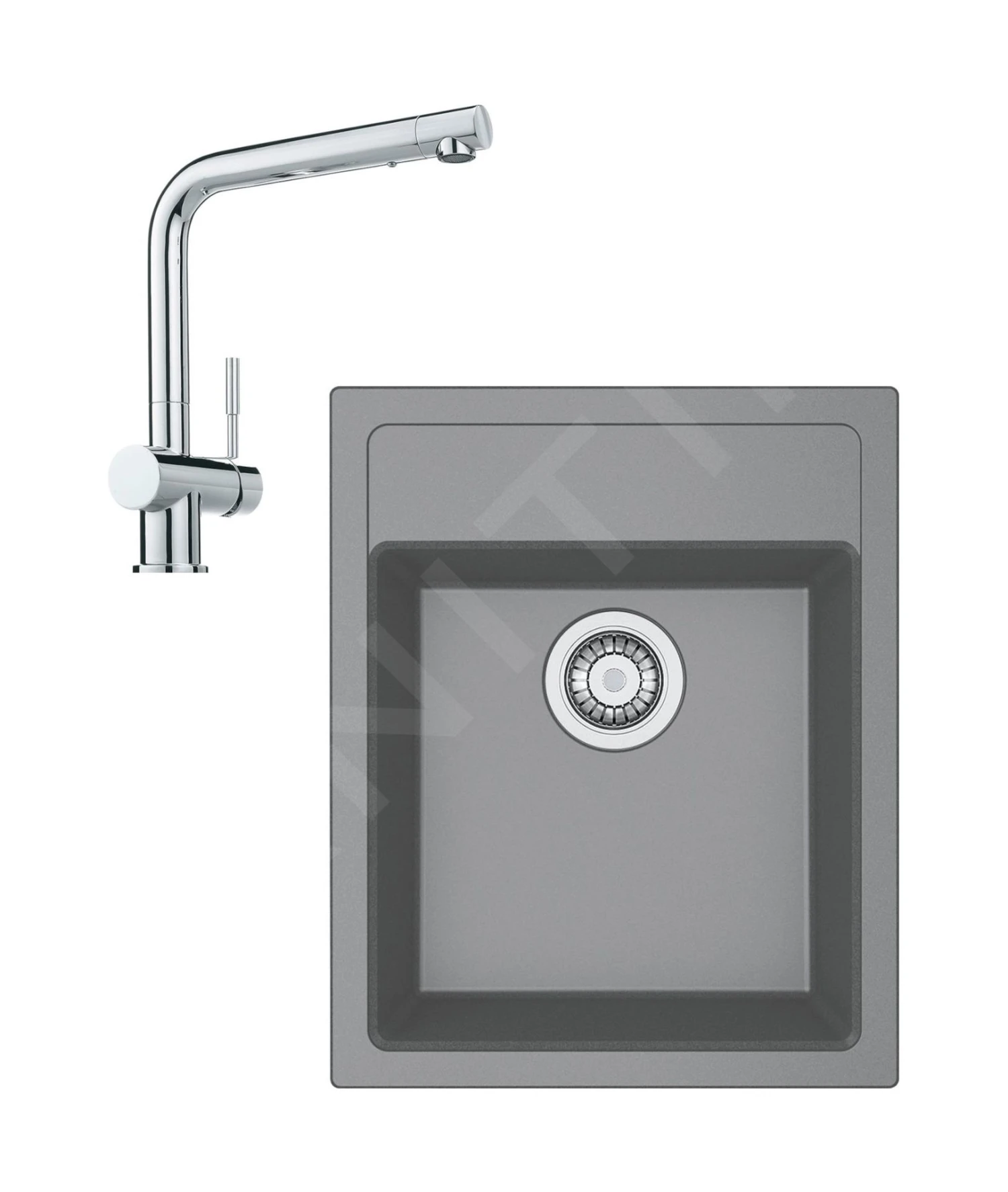 Franke Conjuntos De Cocina - Conjunto De Cocina T50, Fregadero De Tectonite SID 610-40 Y Grifo Samoa, Gris/cromo 114.0508.402 1 Franke Conjuntos De Cocina - Conjunto De Cocina T50, Fregadero De Tectonite SID 610-40 Y Grifo Samoa, Gris/cromo 114.0508.402