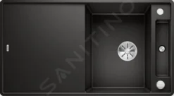 Blanco Axia III 5 - Fregadero De Silgranite, 905x500 Mm, Con Control De Desagüe Y Con Accesorios, Negro 525847