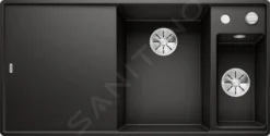 Blanco Axia III 6 - Fregadero De Silgranite, 990x500 Mm, Con Control De Desagüe Y Con Accesorios, Negro 525855