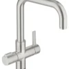 Grohe Red - Grifo Monomando De Fregadero Duo, Supersteel 30097DC0