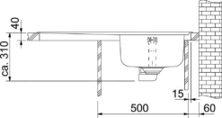 Franke Neptun - Fregadero De Acero Inoxidable NEX 611/2, 860x510 Mm 101.0120.271 -Cocina Tienda De Ventas c7626d7b3bde095ef1313a97