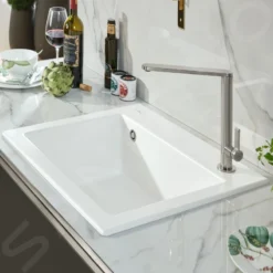 Villeroy & Boch Subway 60 - Fregadero De Cerámica 60x51cm, CeramicPlus, Blanco Alpino 330901R1 -Cocina Tienda De Ventas ca475a88f748eea2758d0b79