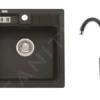 Alveus Conjuntos De Cocina - Conjunto De Fregadero Niagara 20 Y Grifo Tonia, Carbon SETA103