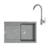 Franke Conjuntos De Cocina - Conjunto De Cocina G168, Fregadero De Fragranite MRG 611 Y Grifo FP 9000.084, Roca Gris 114.0587.980