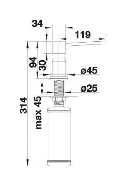 Blanco Accesorios - Dispensador De Detergente Lato, Blanco/cromo 525814 2 Blanco Accesorios - Dispensador De Detergente Lato, Blanco/cromo 525814 - Imagen 2