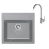 Franke Conjuntos De Cocina - Conjunto De Cocina T103, Tectonitový Dřez SID 610 Y Grifo FP 9000.084, Gris 143.0675.725