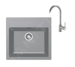 Franke Conjuntos De Cocina - Conjunto De Cocina T103, Tectonitový Dřez SID 610 Y Grifo FP 9000.084, Gris 143.0675.725