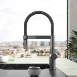 Villeroy & Boch Steel Expert Compact - Grifo De Fregadero Con Brazo Flexible Y Ducha, Antracita 92730005 -Cocina Tienda De Ventas cc51afc34618a7402c30d1dc