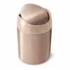 Simplehuman Cubos De Basura - Cubo De Basura Mini Para Mesa 1,5 L, Rose Gold CW2085